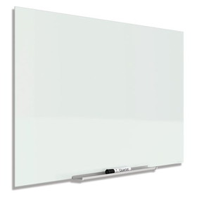 Quartet Invisamount Magnetic Glass Dry-Erase Boards, 39" X 22", G3922IMW