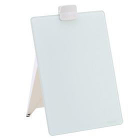 Quartet Glass Dry-Erase Desktop Easel, 9" X 11", White Surface, Frameless, GDE119