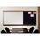 Quartet Connectables Modular System, Magnetic Porcelain Whiteboard, 6' x 4', Mahogany Frame, MB06P2, Price/each