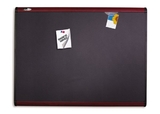 Quartet Prestige Plus Magnetic Fabric Bulletin Board, 3' x 2', Mahogany Frame, MB543M