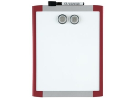 Quartet Magnetic Dry-Erase Board, 8 1/2" x 11", Red Frame, MHOW8511-RD