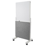 Quartet Agile Glass Dry-Erase Easel, Double-Sided, Adjustable Height