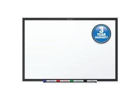 Quartet Standard Whiteboard, 5' x 3', Black Aluminum Frame, S535B