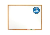 Quartet Standard Whiteboard, 6' x 4', Oak Finish Frame, S577