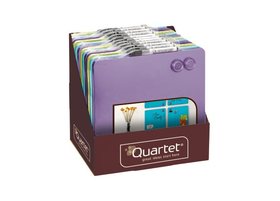 Quartet Tin Square Magnetic Dry-Erase Boards, 11.5" x 11.5", Assorted Colors, 12 Pk, TSQ1212D