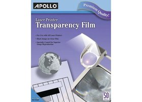 Apollo Laser Printer Transparency Film, 50 Sheets, VCG7060E-A