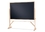 Quartet Reversible Easel - Black Chalkboard, 4' x 6', Hardwood Frame, WTR406810, Price/each
