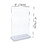 TOPTIE 6 Pack Acrylic T Shape Sign Holder 4x6 Clear Plexiglass Picture Frame, Desktop Display Stand