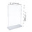 TOPTIE 6 Pack Acrylic T Shape Sign Holder 5x7 Tabletop Display Stand, Double Sided, Menu Ad Stands