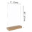 TOPTIE Sample 1 Pack Acrylic T Shape Sign Holder 6x8.5, Table Menu Number Holder with Wooden Stands