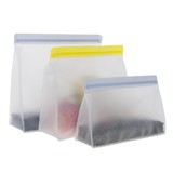 Aspire Stand Up Reusable Ziplock Storage Bags Freezer Free for Food, 9.45'' X 8.66'' X 2.76'', Clear