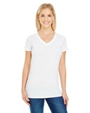 Custom Threadfast Apparel 230B Ladies' Pigment-Dye Short-Sleeve V-Neck T-Shirt