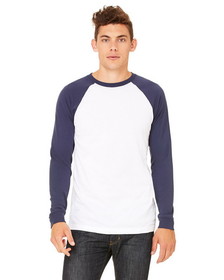 Custom Bella+Canvas 3000 Men's Jersey Long-Sleeve Baseball T-Shirt
