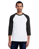 Hanes 42BA Men's 4.5 oz., 60/40 Ringspun Cotton/Polyester X-Temp® Baseball T-Shirt