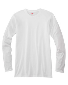 Hanes 498L Adult 4.5 oz., 100% Ringspun Cotton nano-T&#174; Long-Sleeve T-Shirt
