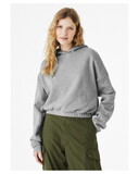 Custom Bella+Canvas 7506 Ladies' Sponge Fleece Cinched Bottom Hooded Sweatshirt