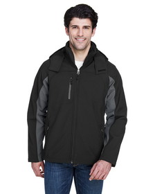 UltraClub 8290 Adult Colorblock 3-in-1 Systems Hooded Soft Shell Jacket