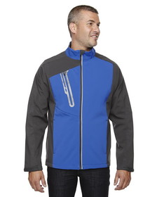 North End 88176 Men's Terrain Colorblock Soft Shell with Embossed Print