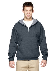 Jerzees 994MR Adult NuBlend&#174; Fleece Quarter-Zip Pullover Hooded Sweatshirt