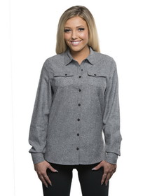 Custom Burnside B5200 Ladies' Solid Flannel Shirt