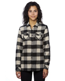 Custom Burnside B5210 Ladies' Plaid Boyfriend Flannel Shirt