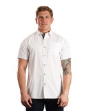 Custom Burnside B9290 Men's Peached Poplin Short Sleeve Woven Shirt