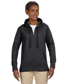 Custom Econscious EC4580 Ladies' Organic/Recycled Heathered Fleece Full-Zip Hooded Sweatshirt