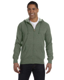 Custom Econscious EC5680 Men's Organic/Recycled Heathered Full-Zip Hooded Sweatshirt