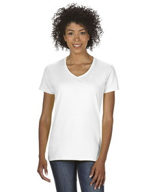 Blank and Custom Gildan G500VL Ladies' Heavy Cotton&#153; 5.3 oz. V-Neck T-Shirt