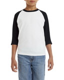 Gildan G570B Youth Heavy Cotton™ 5.3 oz. 3/4-Raglan Sleeve T-Shirt