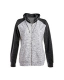 Custom J.America JA8679 Ladies' Mélange Fleece 2-Tone Full-Zip Hooded Sweatshirt