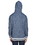 Custom J.America JA8701 Adult Peppered Fleece Lapover Hooded Sweatshirt