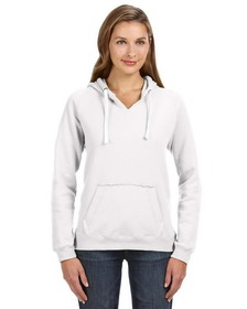 Custom J.America JA8836 Ladies' Sydney Brushed V-Neck Hooded Sweatshirt