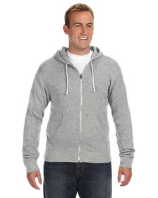 J.America JA8872 Adult Triblend Full-Zip Fleece Hooded Sweatshirt