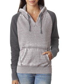 Custom J.America JA8926 Ladies' Zen Contrast Pullover Hooded Sweatshirt