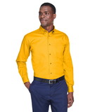 Custom Harriton M500 Men's Easy Blend&#153; Long-Sleeve Twill Shirt with Stain-Release