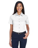 Custom Harriton M500SW Ladies' Easy Blend™ Short-Sleeve Twill Shirt with Stain-Release