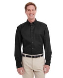 Custom Harriton M581 Men's Foundation 100% Cotton Long-Sleeve Twill Shirt with Teflon™