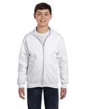 Hanes P480 Youth EcoSmart® 50/50 Full-Zip Hooded Sweatshirt
