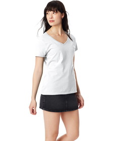Hanes S04V Ladies' 4.5 oz., 100% Ringspun Cotton nano-T&#174; V-Neck T-Shirt