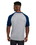 Team 365 TT62 Unisex Zone Colorblock Raglan T-Shirt