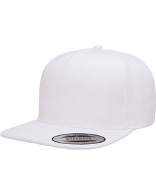 Yupoong YP5089 Adult 5-Panel Structured Flat Visor Classic Snapback Cap