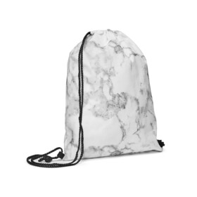 Custom Prime Line BG191 Marble Non-Woven Drawstring Backpack