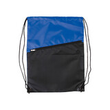 Custom Prime Line BG209 Two-Tone Poly Drawstring Backpack With Zipper