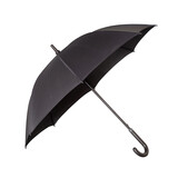 Custom Leeman LG-9380 Executive Umbrella With Curved Faux Leather Handle