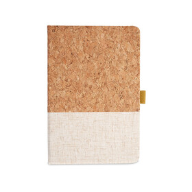 Custom Prime Line NB203 Hard Cover Cork And Heathered Fabric Journal