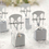 Aspire 50 Pack Silver Wedding Favor Boxes, Place Card Holder Chair, Party Favor Candy Box Gift Box