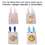 Aspire 4 PCS Easter Bunny Bags Tote Jute Treat Party Gift Bag Reusable Grocery Shopping Baskets