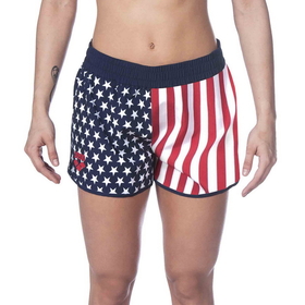 Arena 002571 Official Usa Swimming National Team Womens Flag Print Short