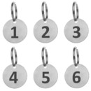 Aspire Numbered Key Chains, Stainless Steel Number ID Tag with Ring
